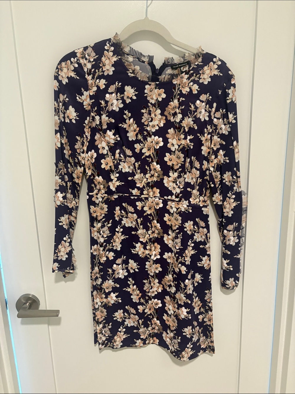 Club Monaco Floral Long-Sleeve Dress